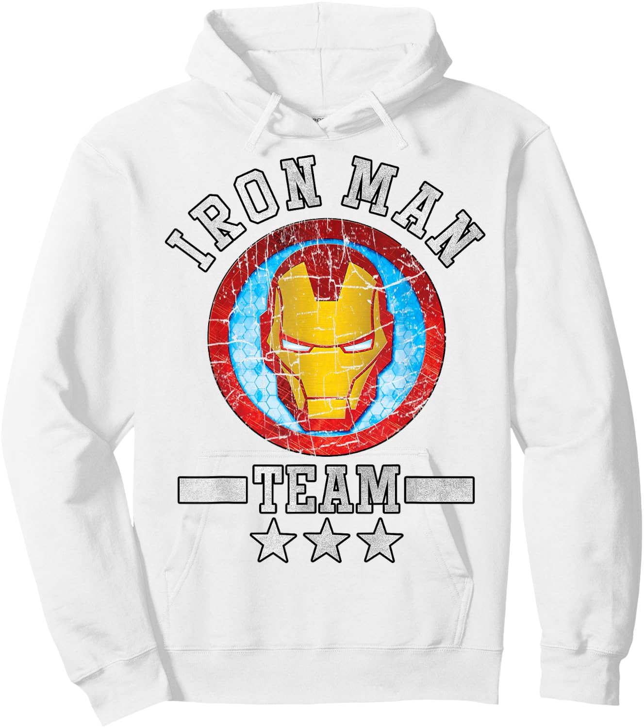 Marvel Avengers Assemble Iron Man Team Graphic Hoodie - Hoodie | White
