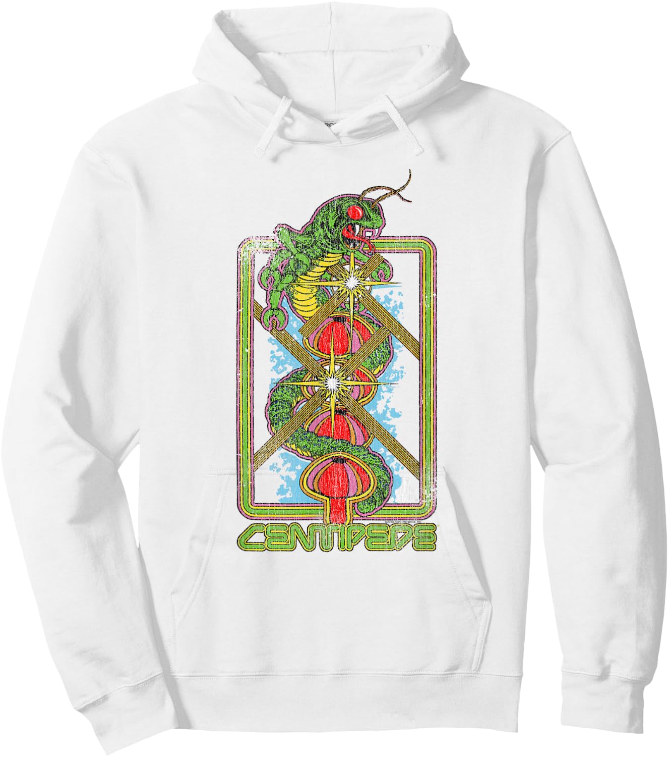 ATARI Centipede Vertical Art Hoodie - Hoodie | White