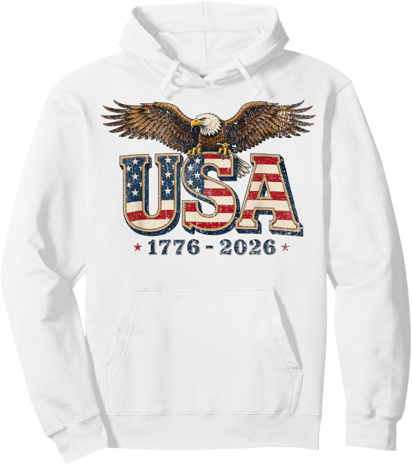 Vintage USA Shirts Men Women Kids Eagle 250 Years 1776 2026 Hoodie - Hoodie | White
