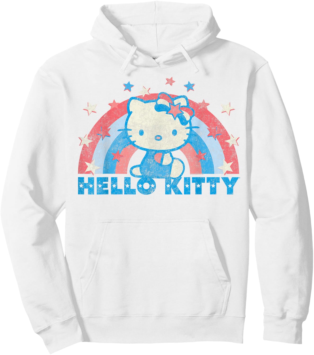 Hello Kitty America USA Rainbow Hoodie - Hoodie | White