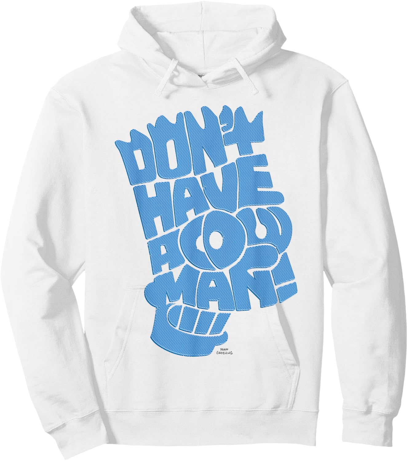 The Simpsons Don't Have A Cow Man Retro Hoodie - Hoodie | White