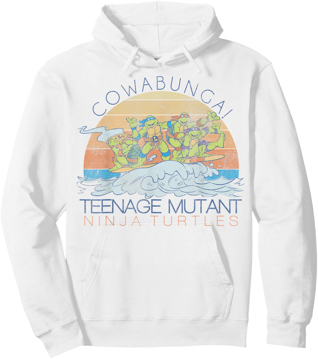 Teenage Mutant Ninja Turtles Cowabunga Surf -Shirt Hoodie - Hoodie | White
