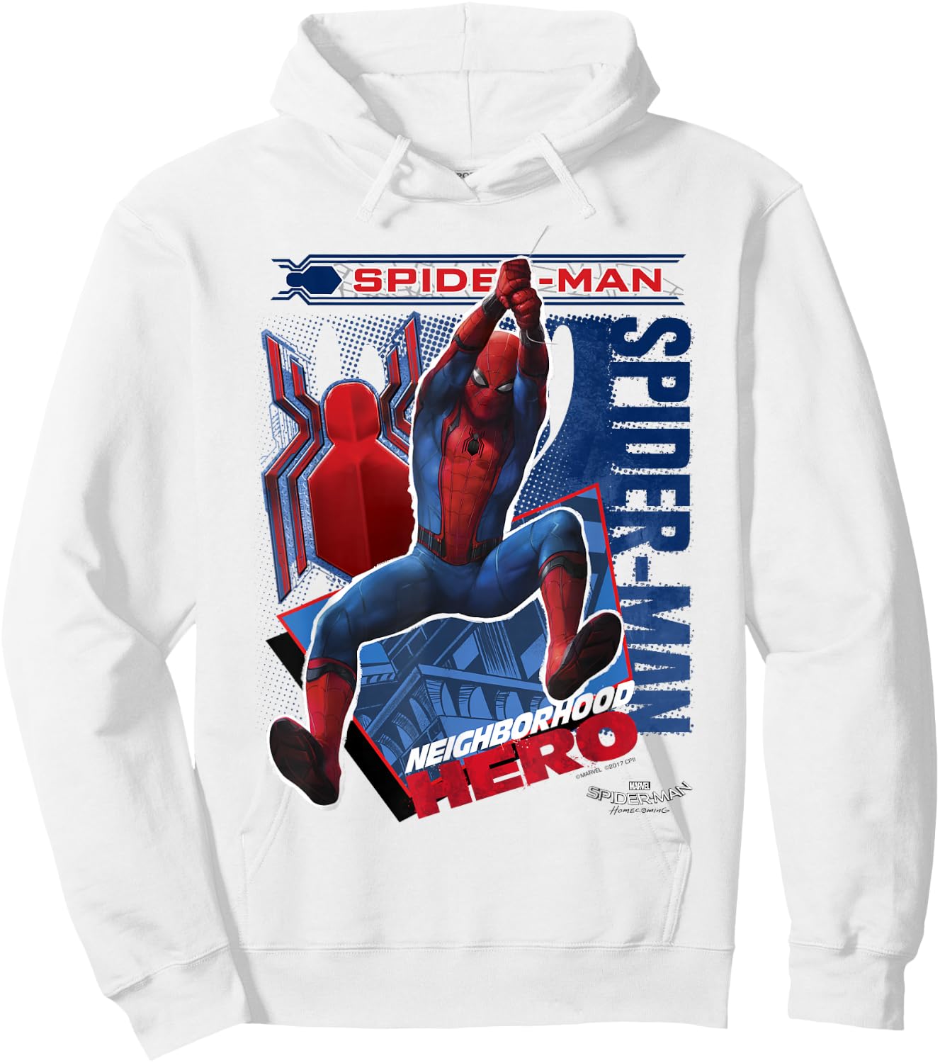 Marvel Spider-Man Homecoming Coming In Hot! Graphic Hoodie - Hoodie | White