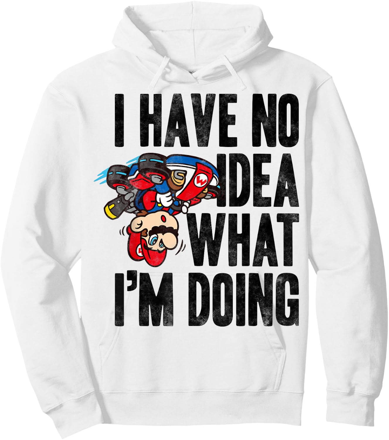 Nintendo Mario Kart No Idea What I'm Doing Graphic Hoodie - Hoodie | White