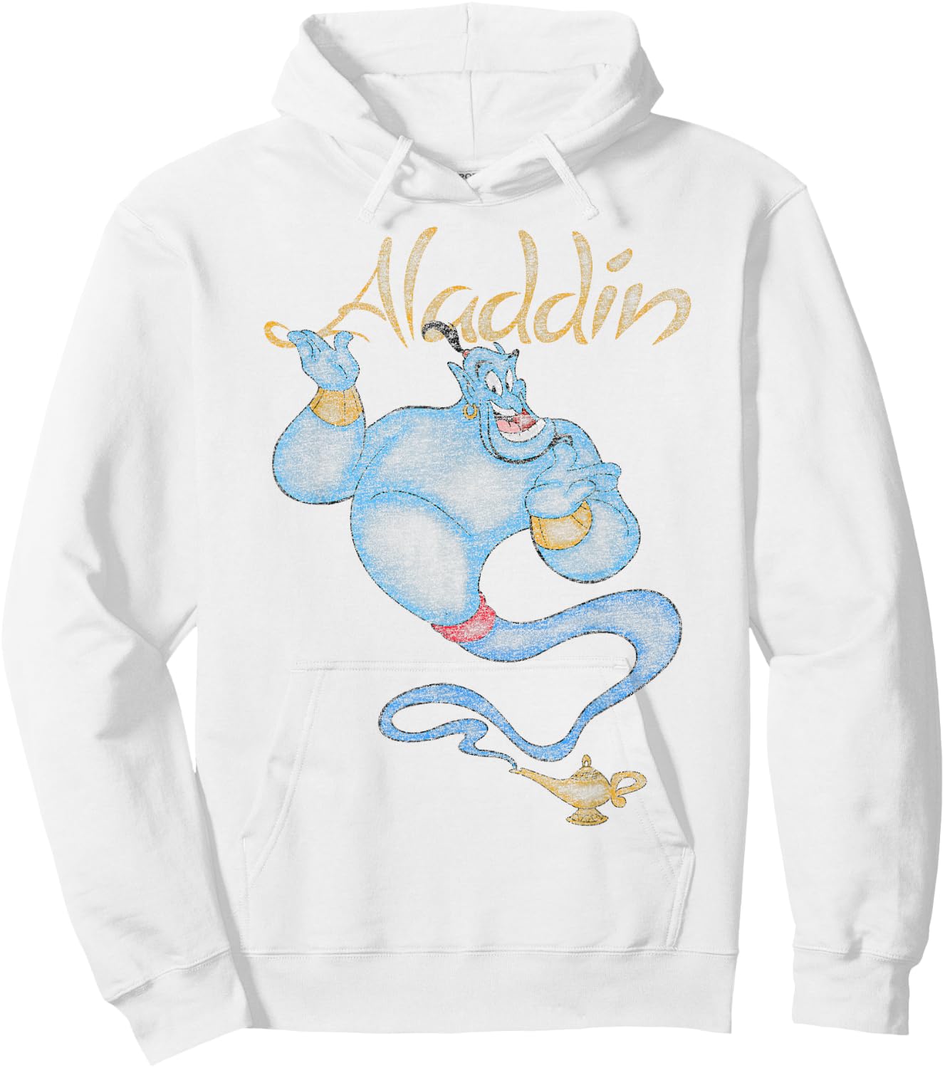Disney Aladdin Distressed Genie Floating Hoodie - Hoodie | White