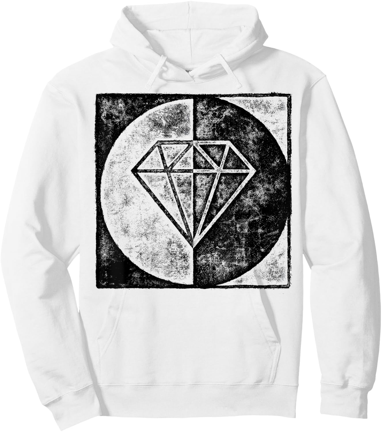 Black And White Rough Diamond Hoodie - Hoodie | White