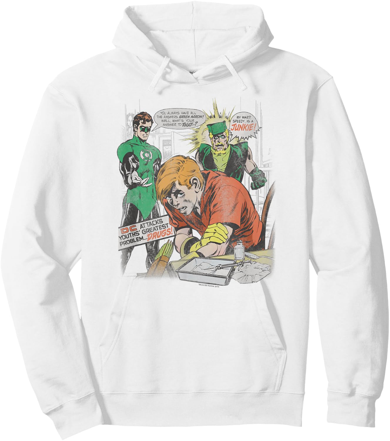Green Lantern Speedy Junkie Hoodie - Hoodie | White