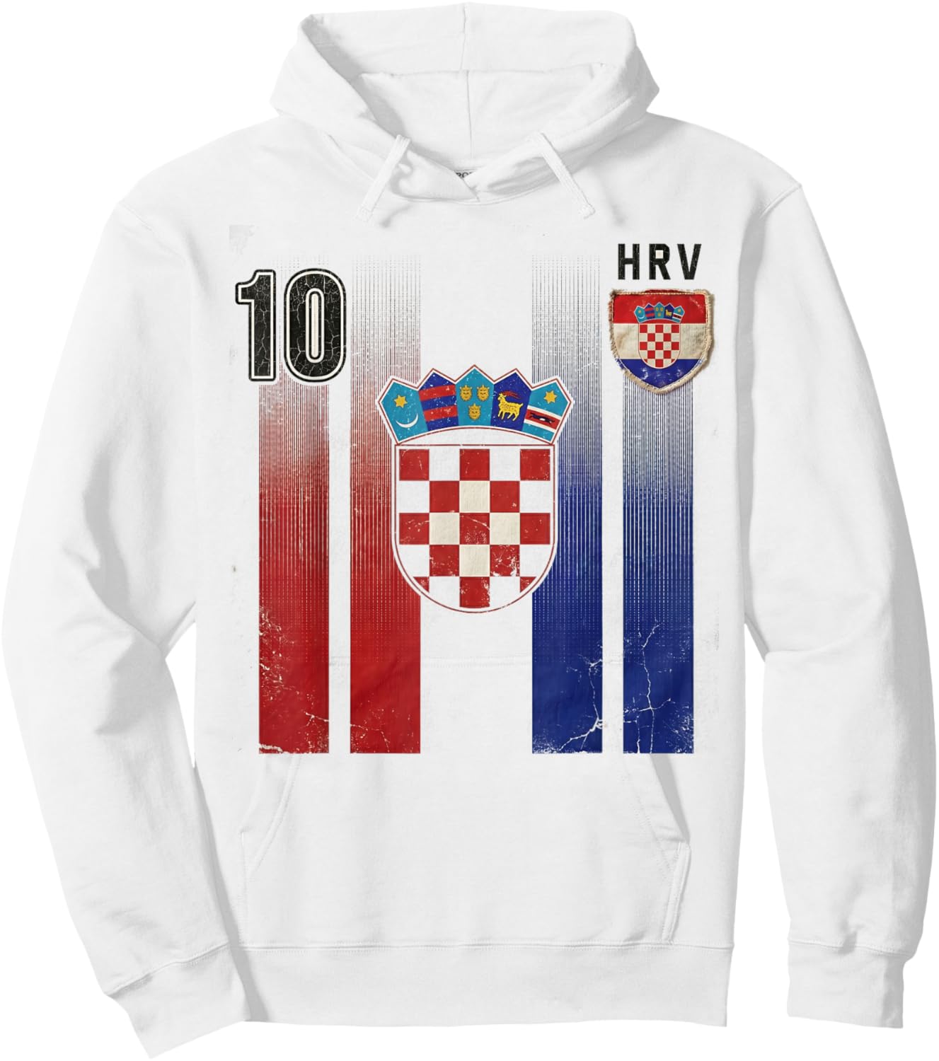 Croatia Hrvatska Flag Zagreb Croatian Jersey Retro Hoodie - Hoodie | White
