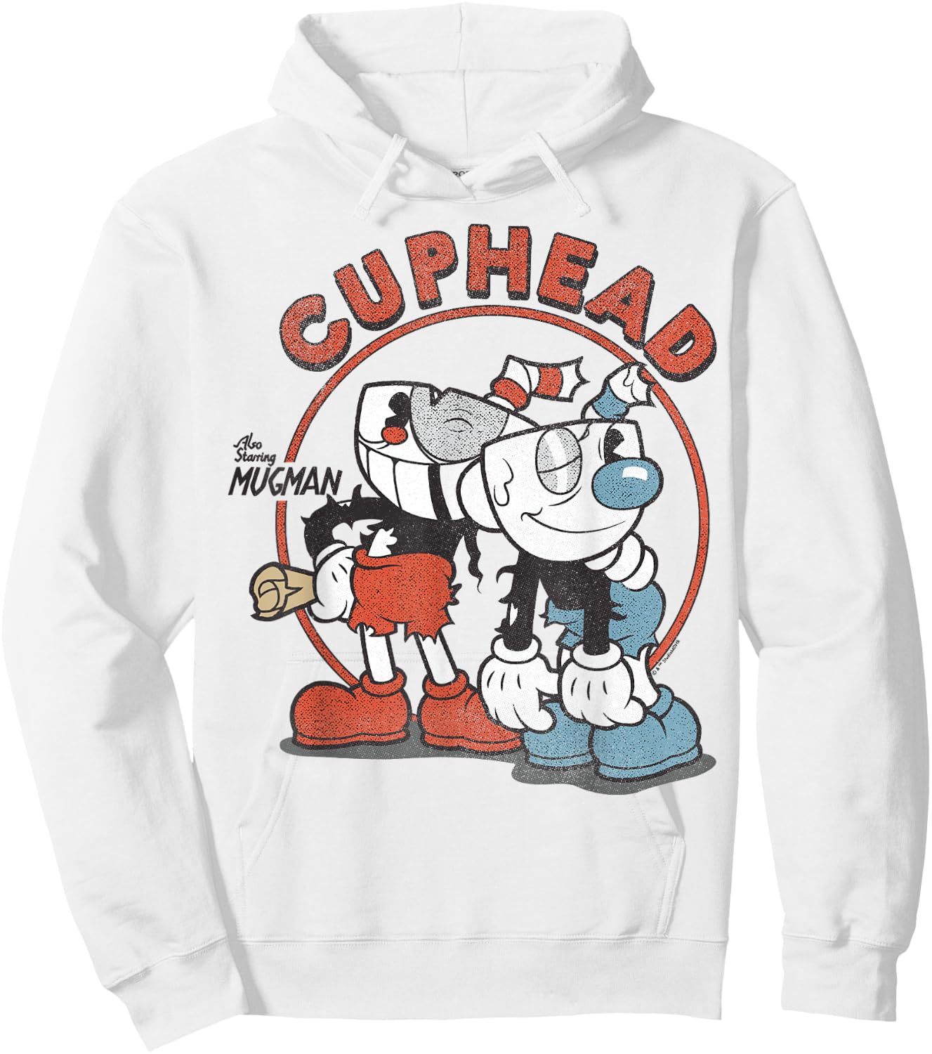 Cuphead Starring Mugman Rough & Ready Hoodie - Hoodie | White