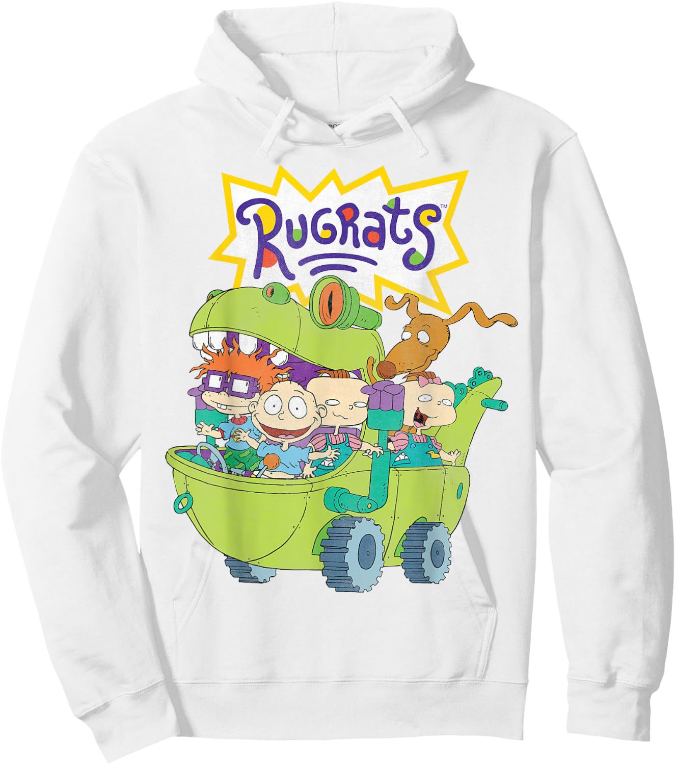 Nickelodeon Rugrats Reptar Wagon Logo Hoodie - Hoodie | White