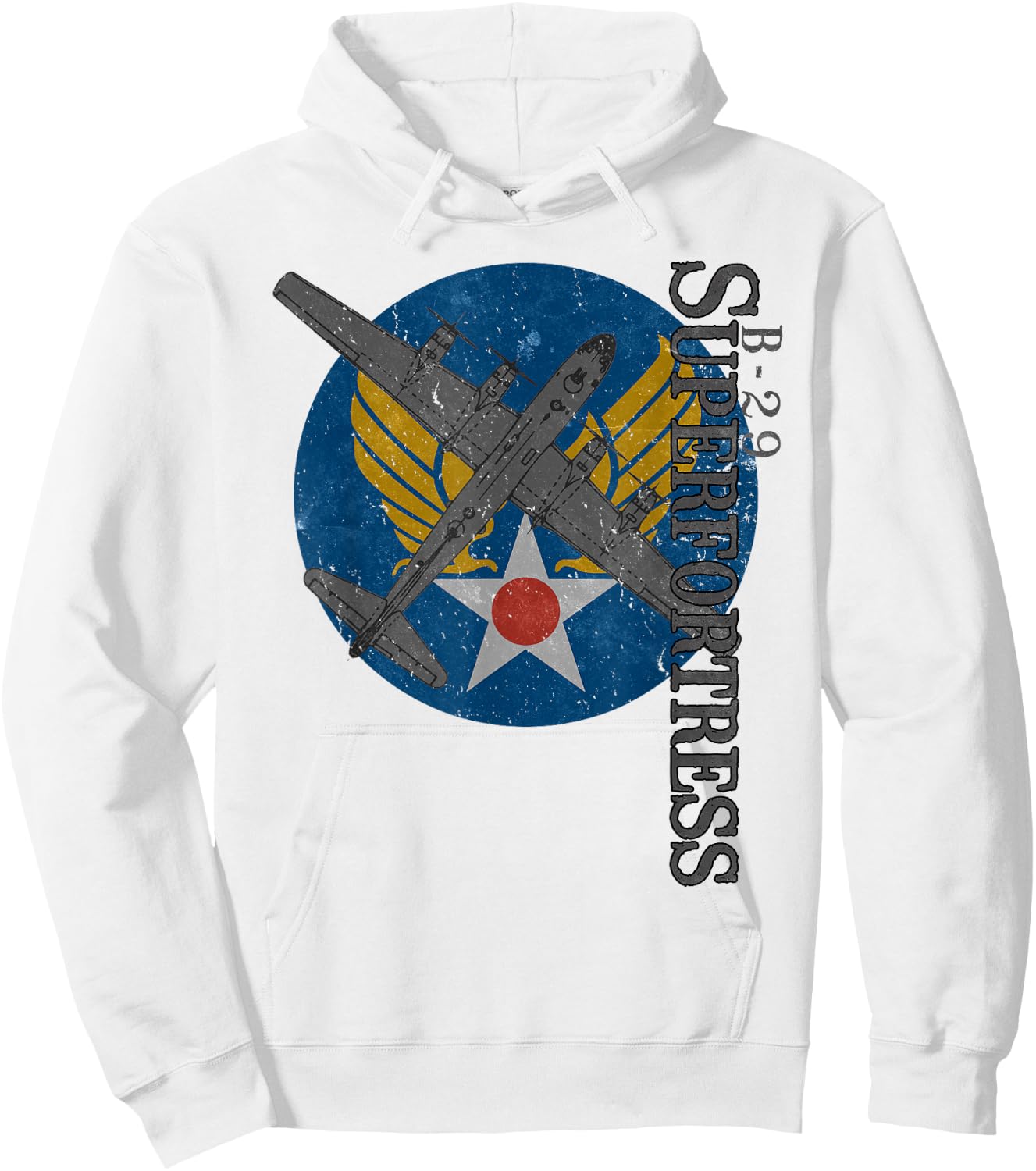 B-29 Superfortress Air Corps WWII Bomber Airplane Hoodie - Hoodie | White
