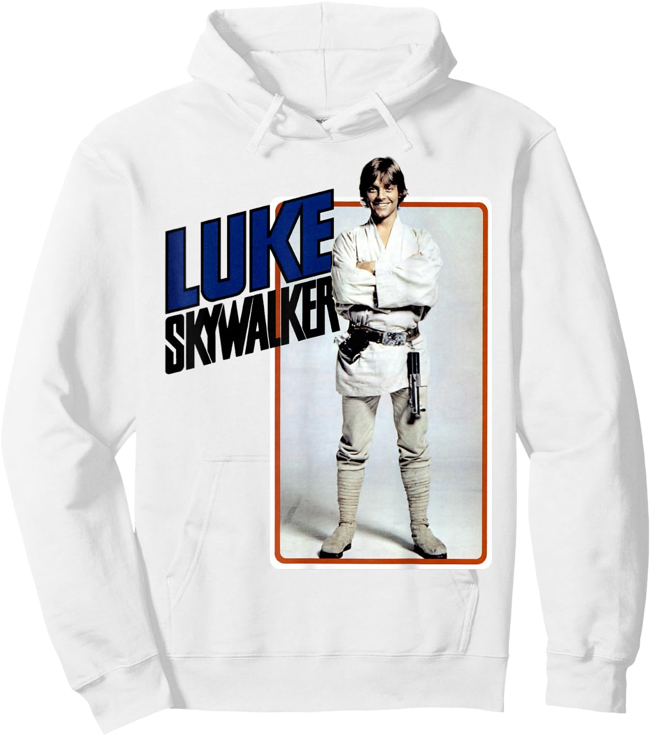 Star Wars Luke Skywalker Smiling Card Graphic Hoodie - Hoodie | White
