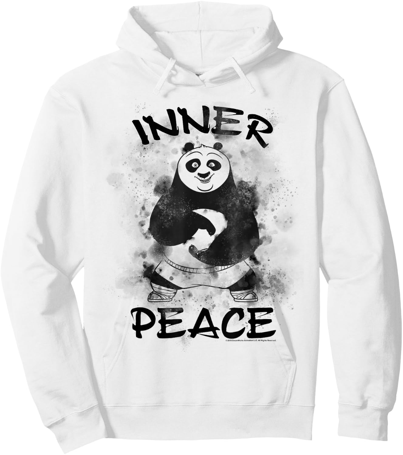 Kung Fu Panda Po Inner Peace Water Color Portrait Hoodie - Hoodie | White