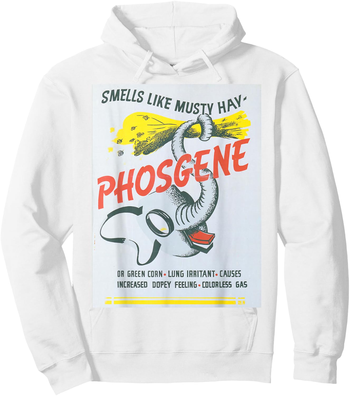 Vintage poster - Phosgene Retro Hoodie - Hoodie | White