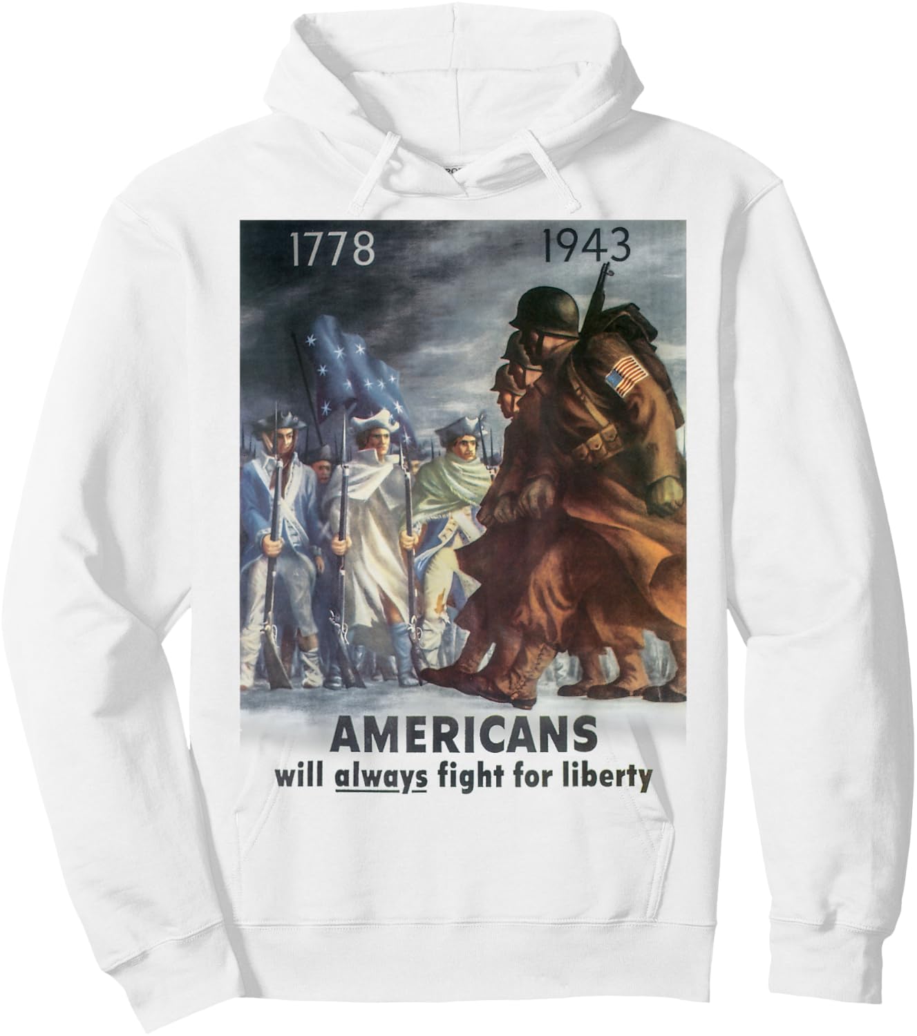 WW2 Propaganda Shirt - World War 2 Veteran T Shirt Hoodie - Hoodie | White