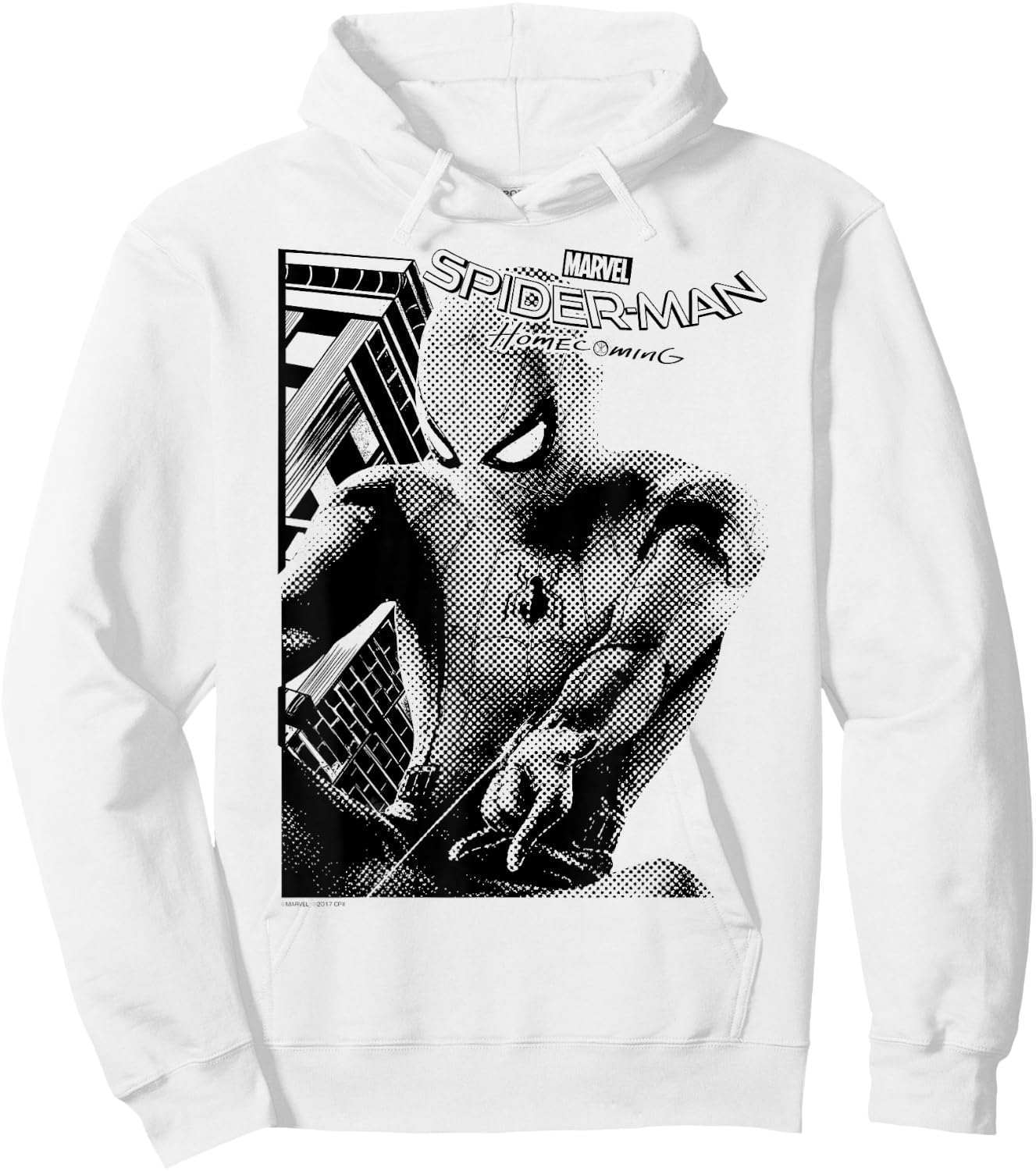 Marvel Spider-Man Homecoming Tonal Drop Graphic Hoodie - Hoodie | White