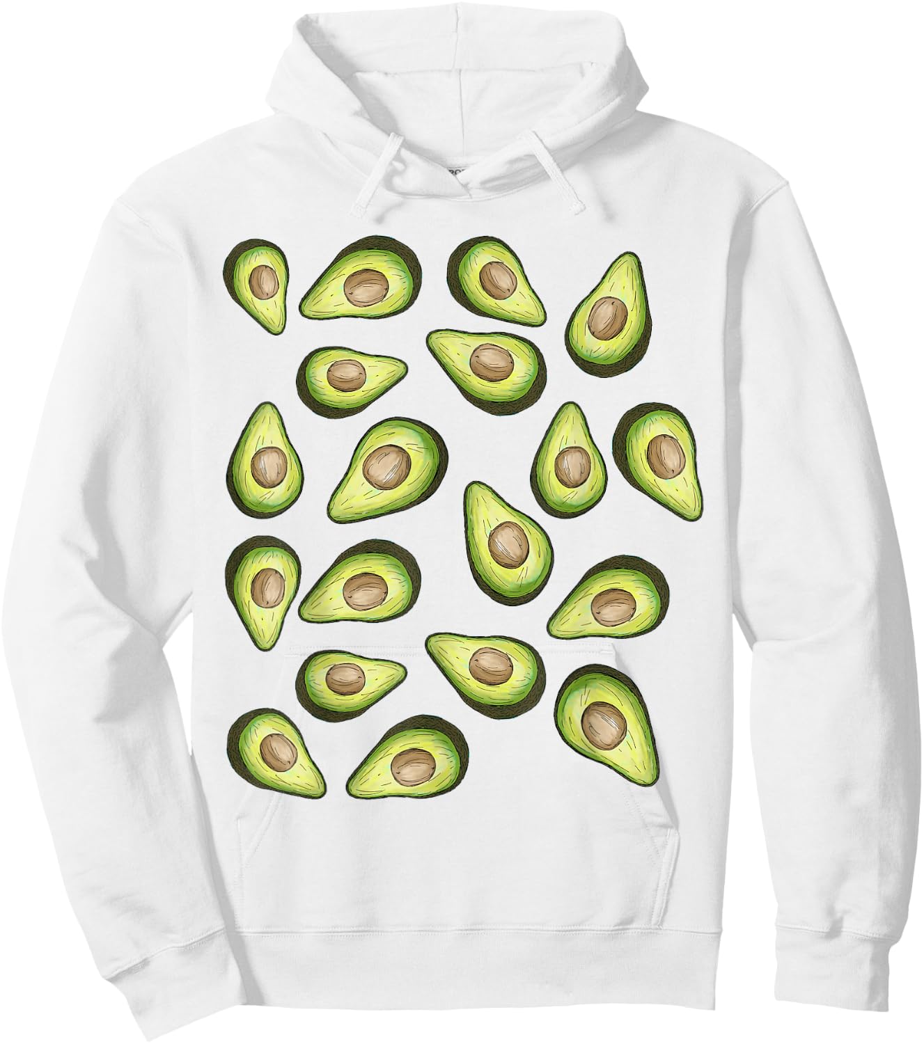 Avocados Pattern Funny Holy Guacamole Costume Hoodie - Hoodie | White