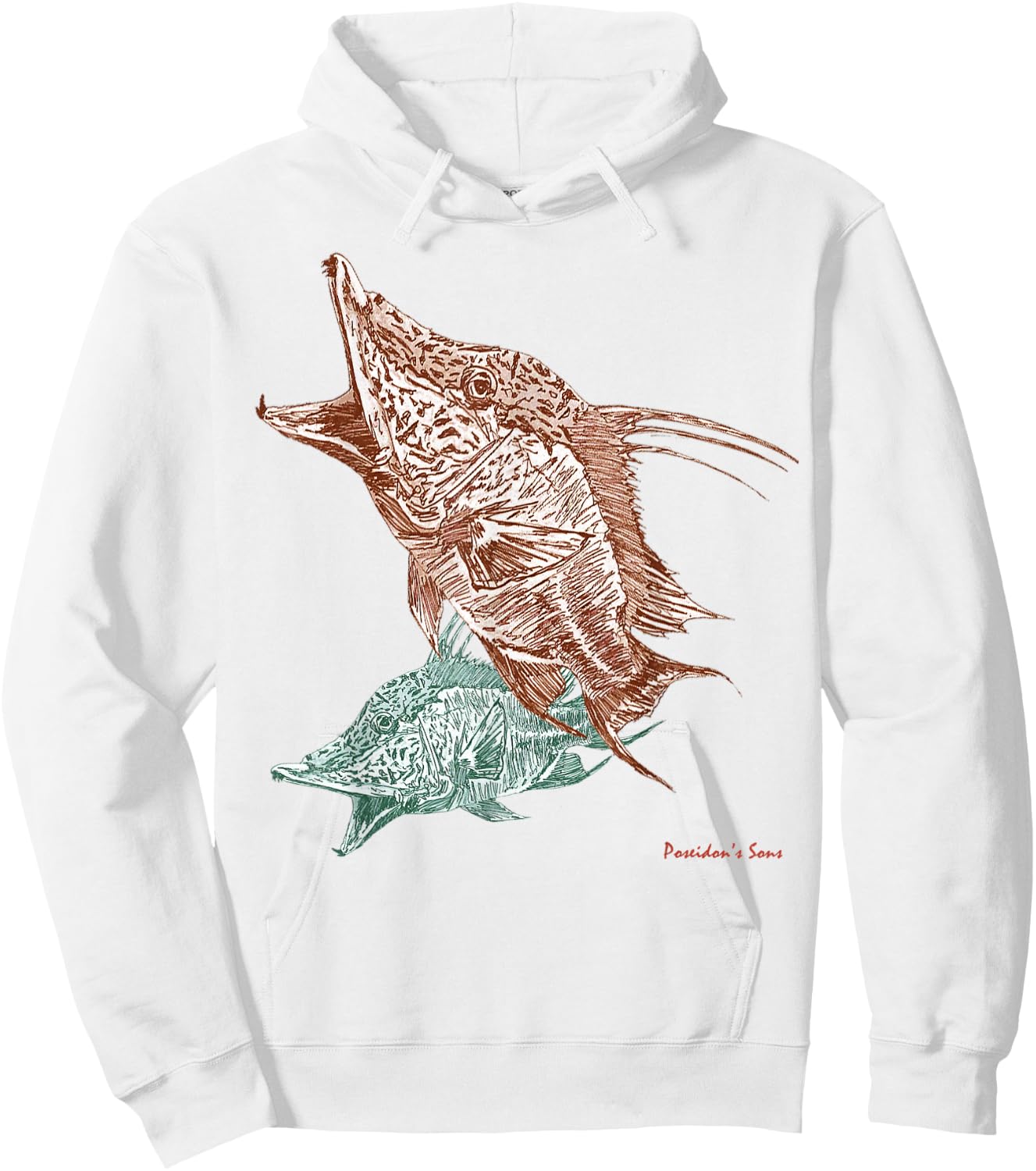 Fishing men hogfish,Outdoors Sports ,Hobby Hoodie - Hoodie | White