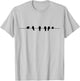 Little Birds On The Cable Wire T-Shirt - T-Shirt | Ash