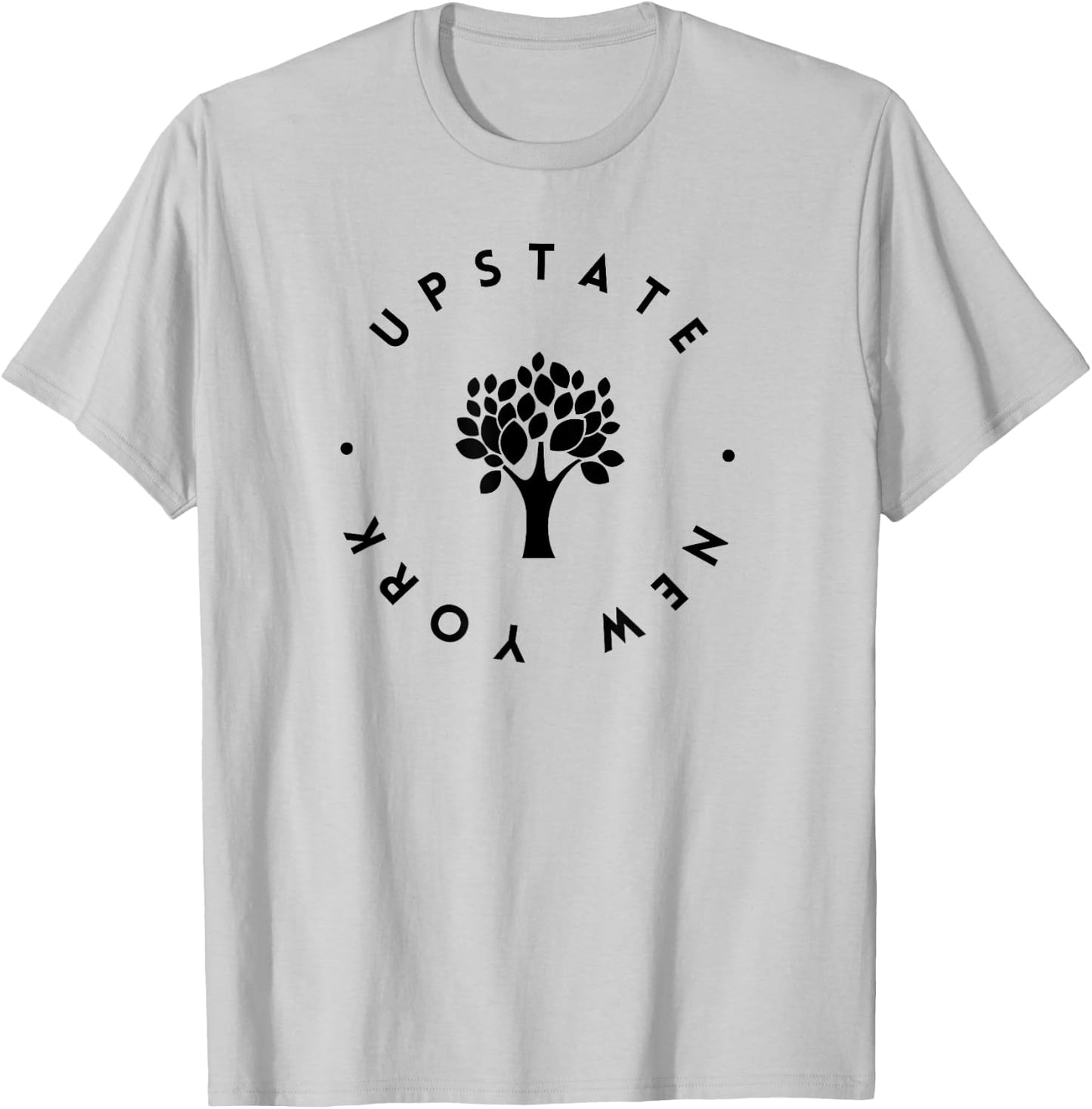 Upstate New York Tree, I love Upstate NY Design T-Shirt - T-Shirt | Ash