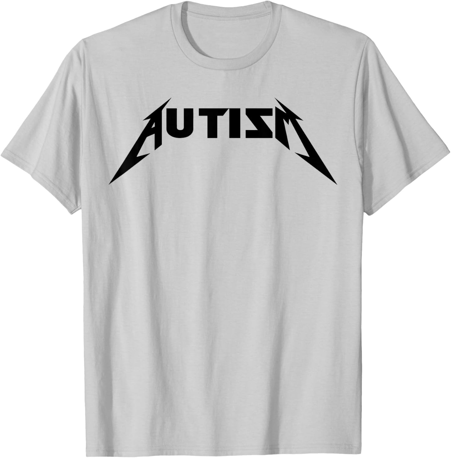Autism Rock Inspired Meme Metal Rock For Autistic Men Women T-Shirt - T-Shirt | Ash