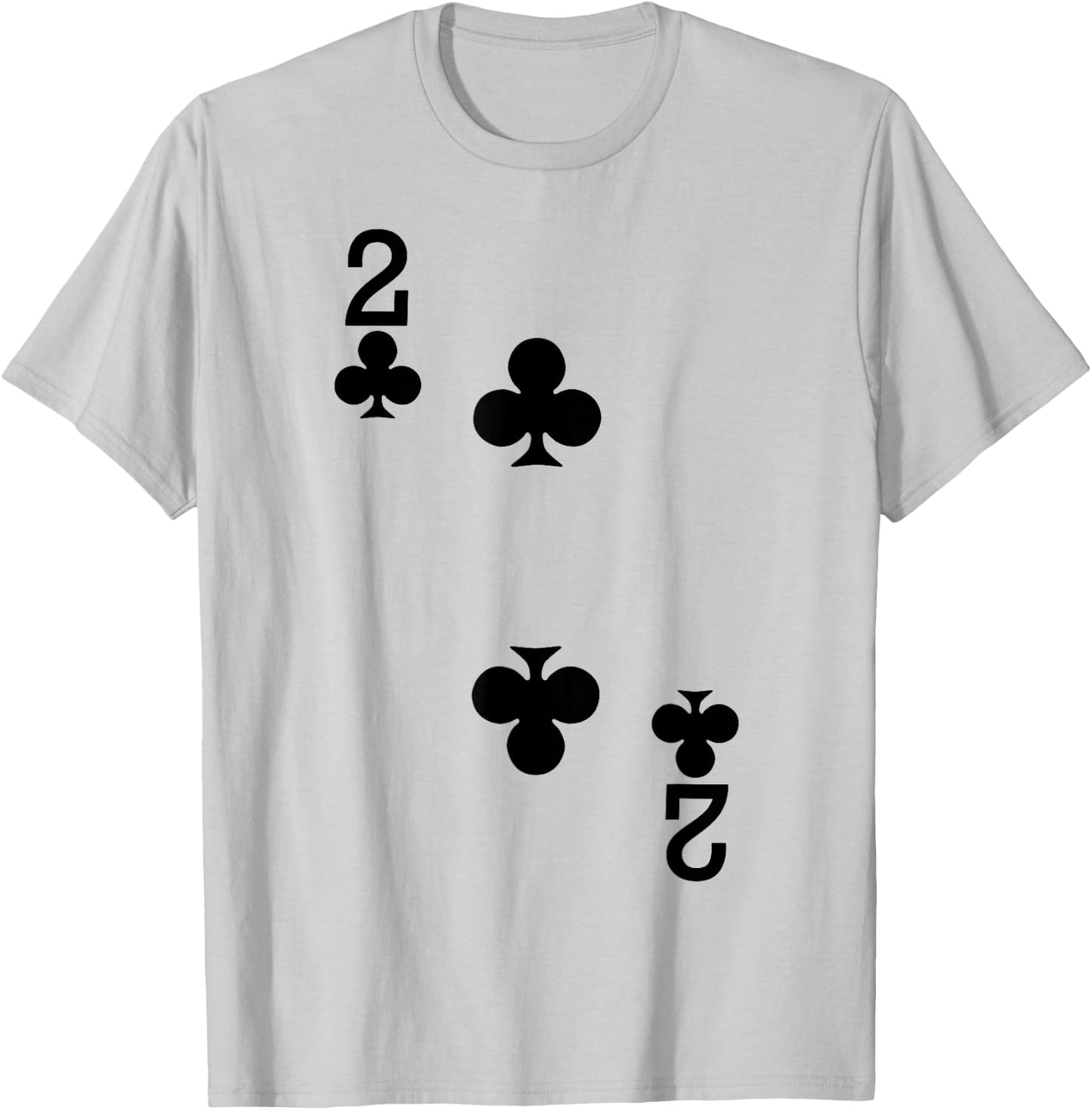 2 of Clubs - Playing Card Halloween Costume T-Shirt - T-Shirt | Ash