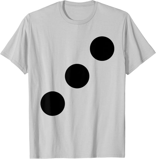 Human Dice Number 3 Group Matching Halloween Costume Family T-Shirt - T-Shirt | Ash