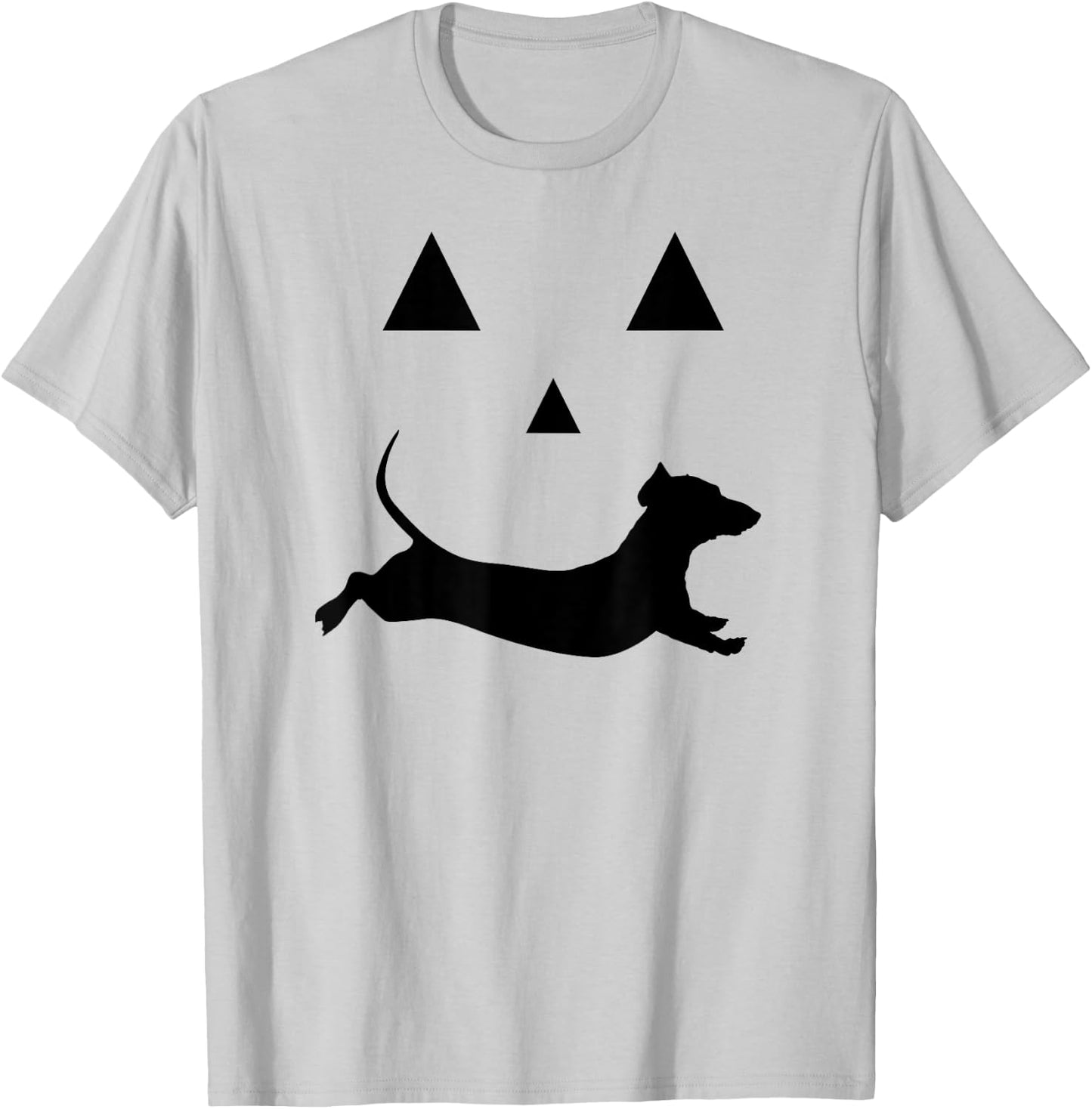 Halloween Pumpkin Dachshund Jack-o-lantern Costume T-Shirt - T-Shirt | Ash