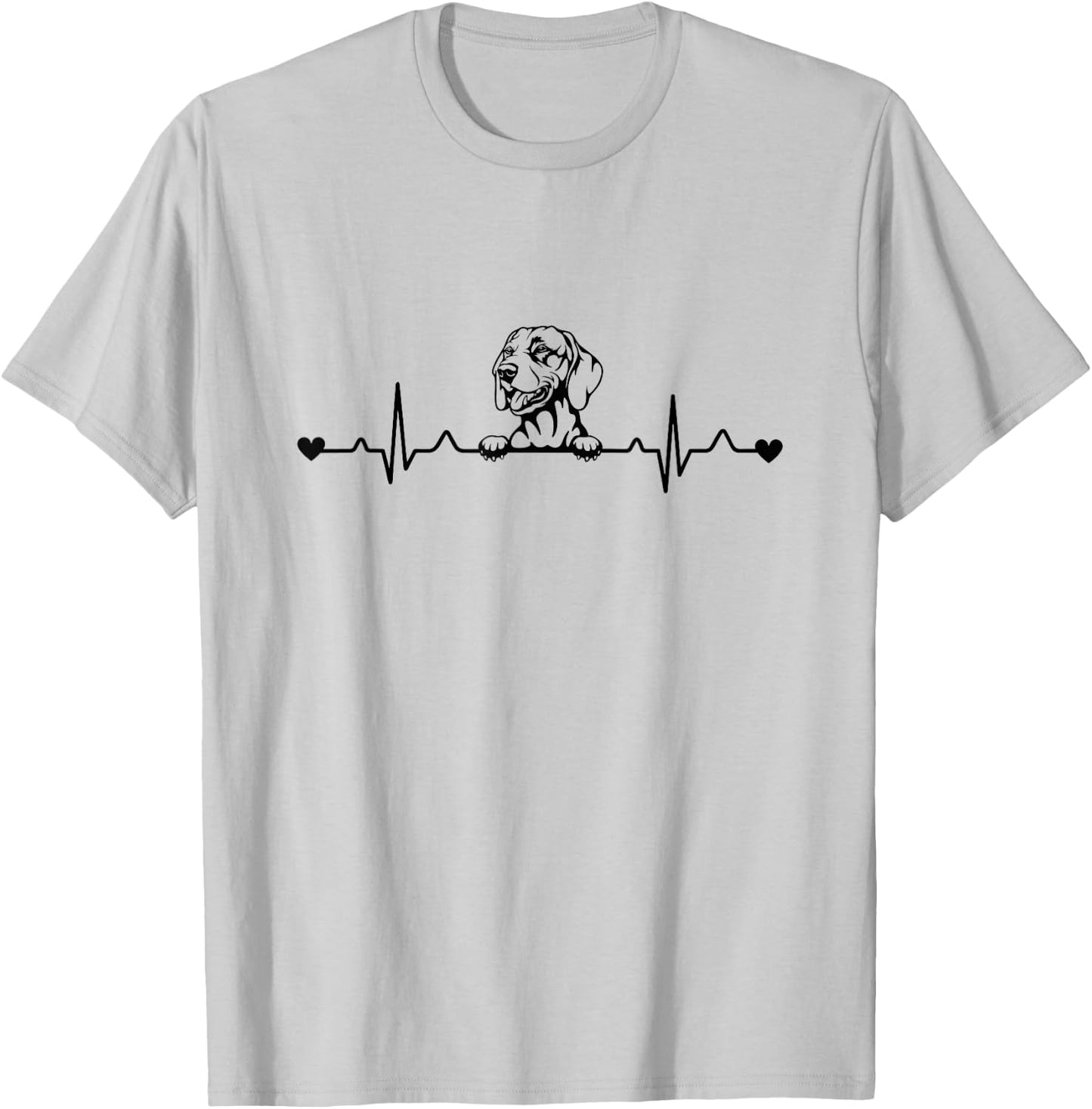Cute Viszla Dog Heartbeat Pulse ECG Women Girls Kids T-Shirt - T-Shirt | Ash
