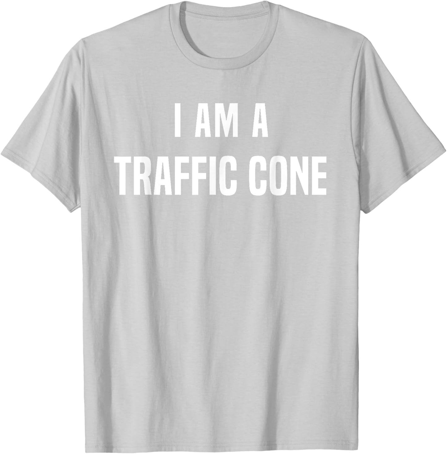 Traffic Cone Costume Easy Simple Halloween Costumes T-Shirt - T-Shirt | Ash