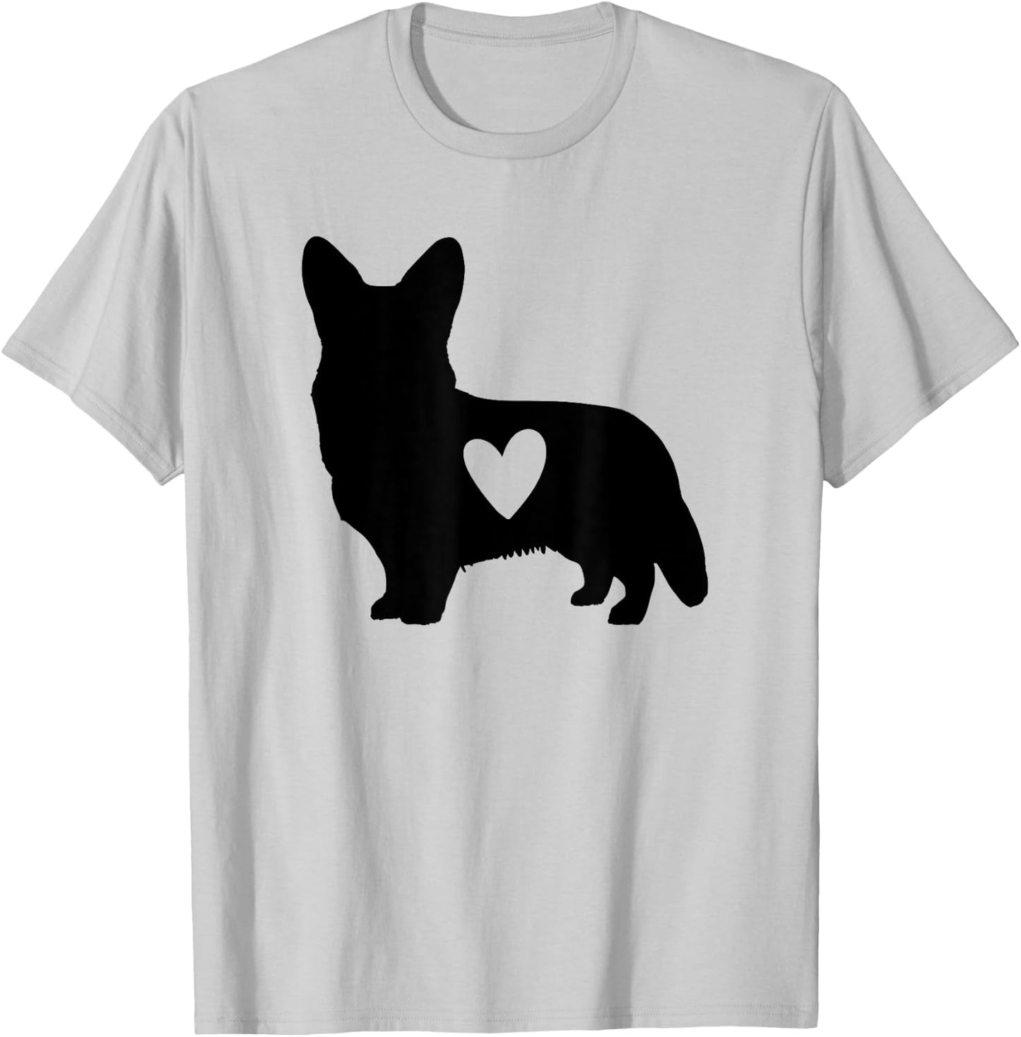 Corgi Heart Funny Pet Corgi Dog Lover T-Shirt - T-Shirt | Ash