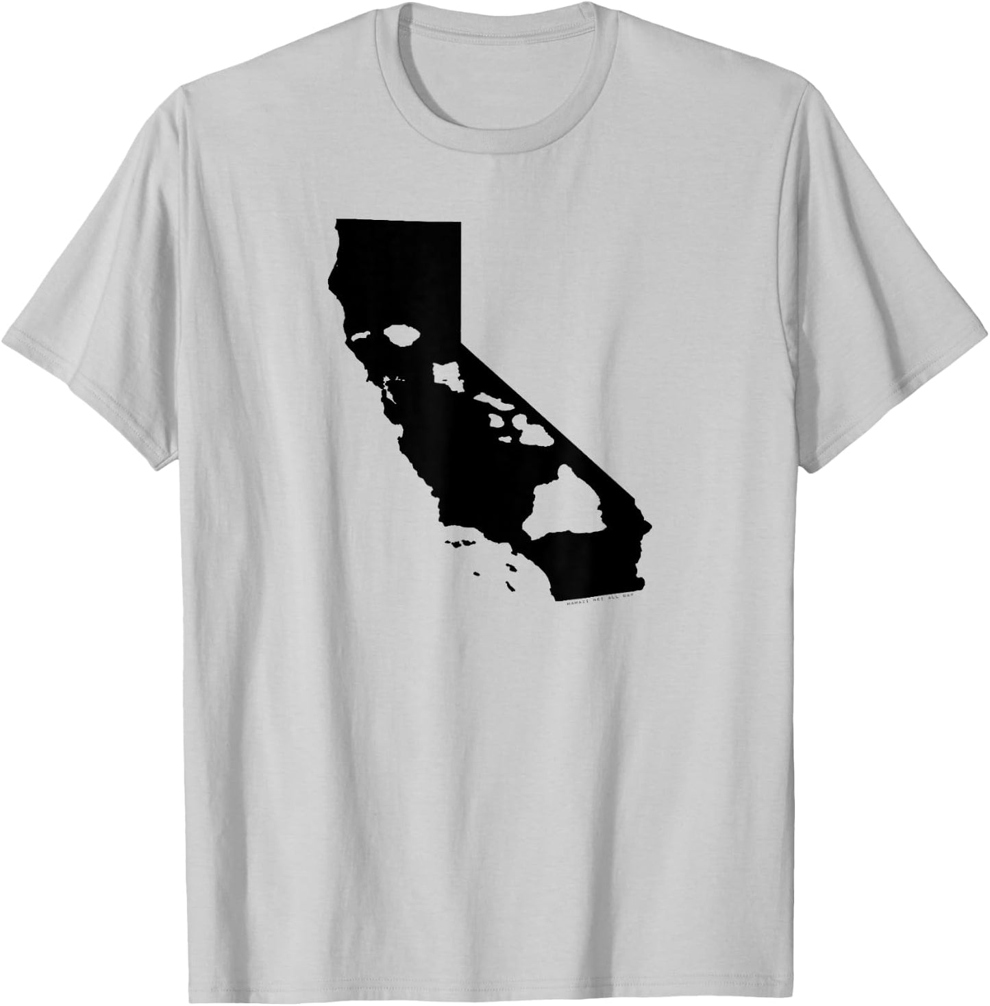 California State and Hawaii Roots by Hawaii Nei All Day T-Shirt - T-Shirt | Ash