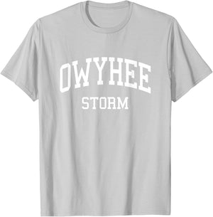 Owyhee High School HS Meridian ID Retro Sports T-Shirt - T-Shirt | Ash