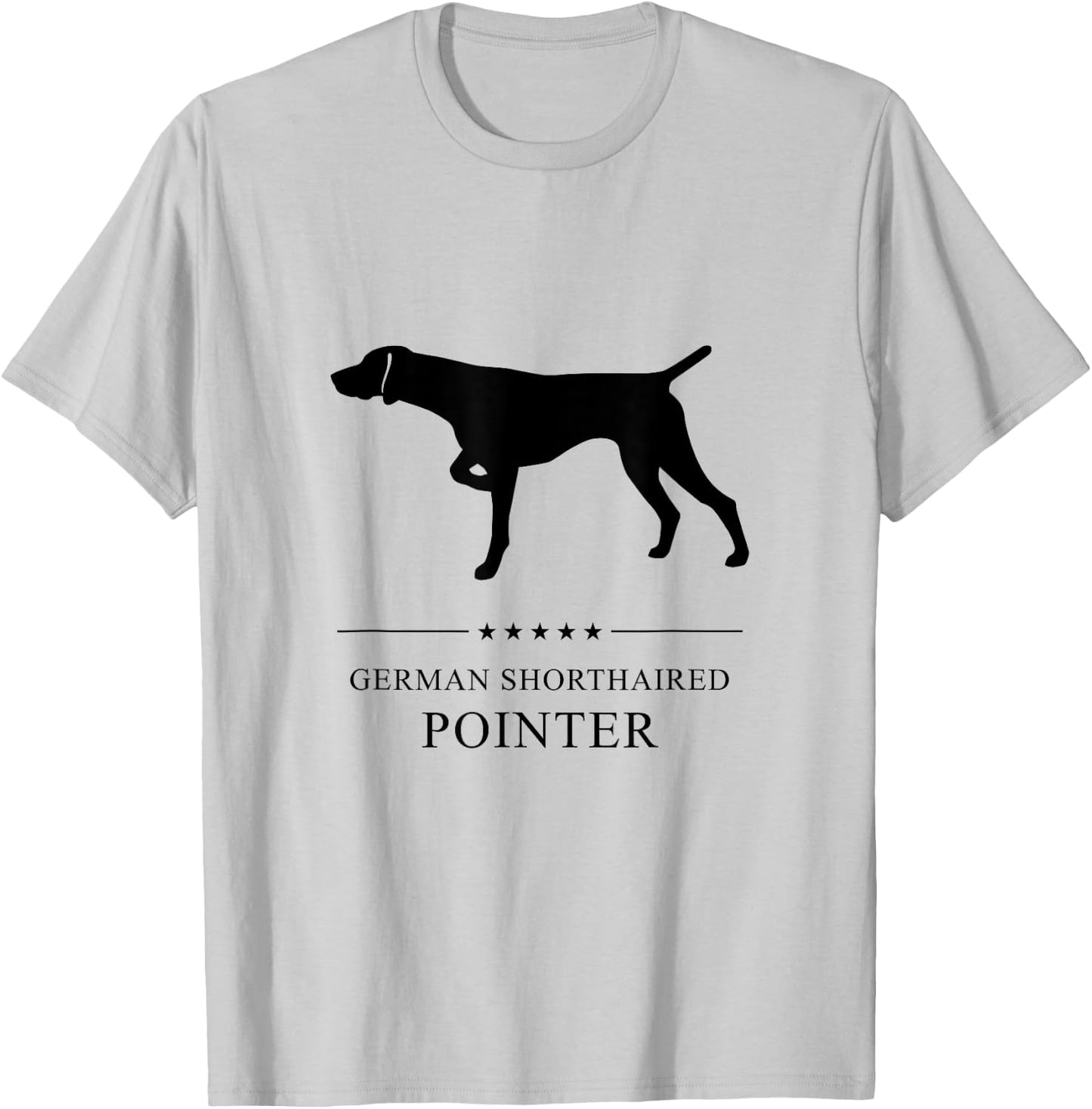 German Shorthaired Pointer Black Silhouette T-Shirt - T-Shirt | Ash