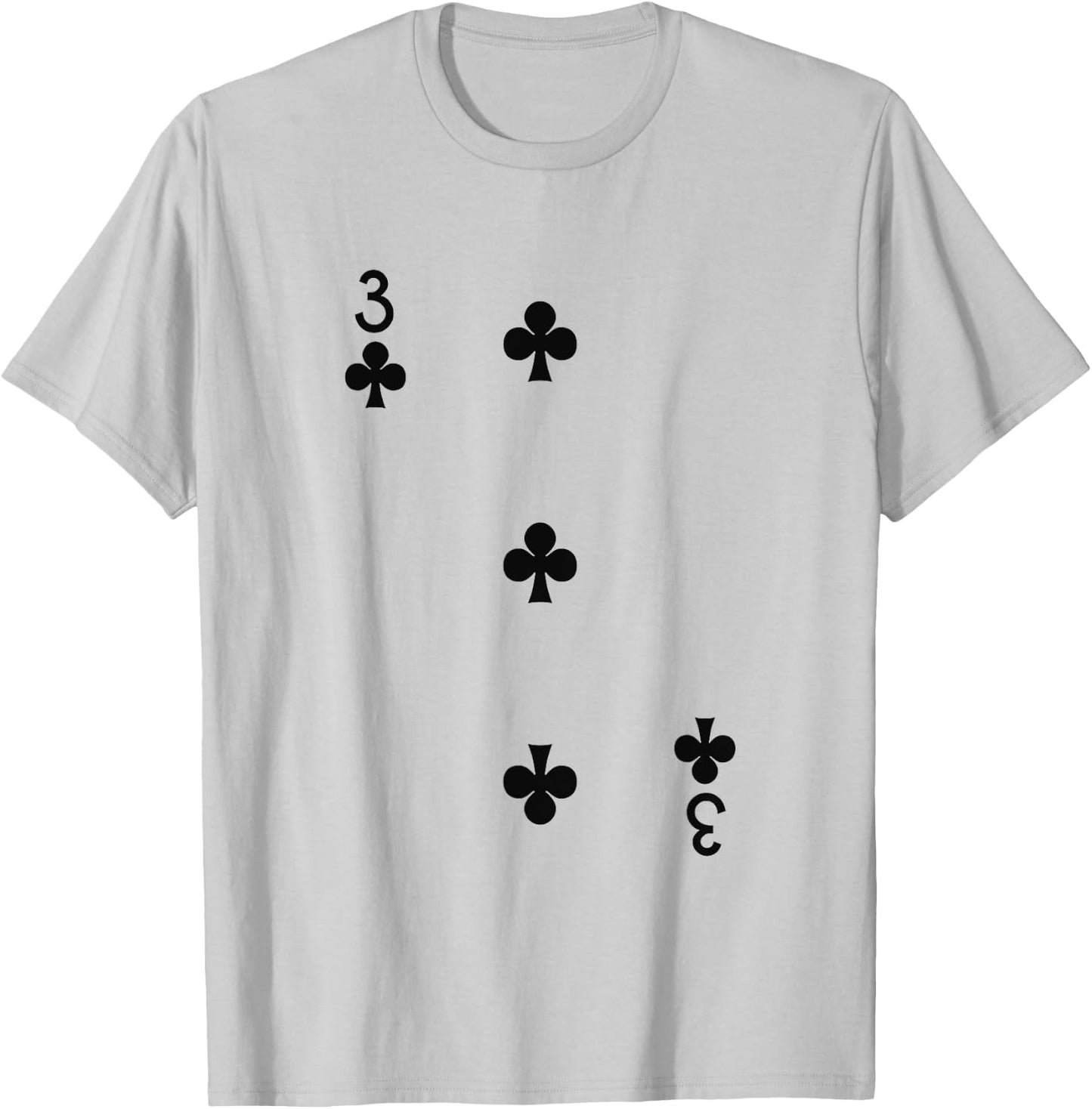 Three Of Clubs Deck Of Cards Group Costume Halloween Casino T-Shirt - T-Shirt | Ash
