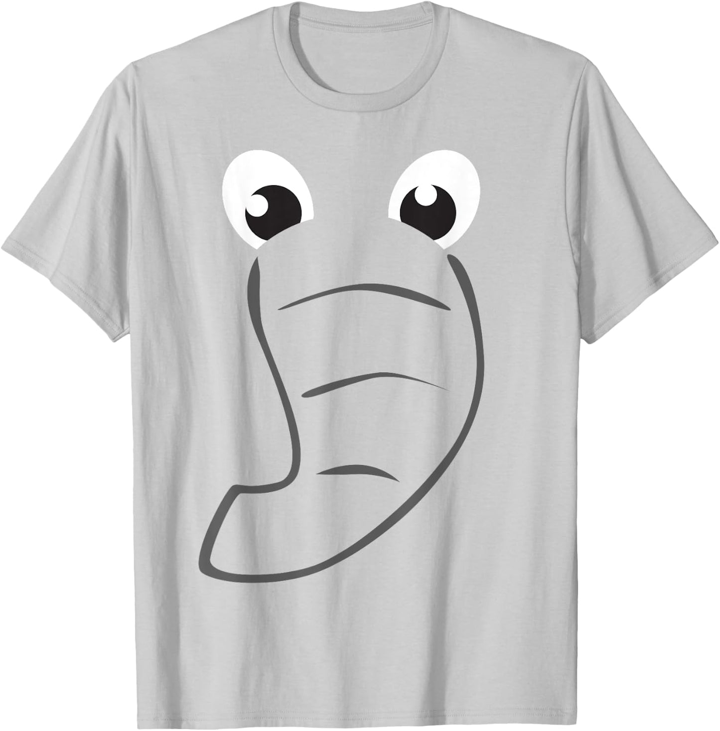 Elephant Face Cute Kids Halloween Costume Animal Gift T-Shirt - T-Shirt | Ash