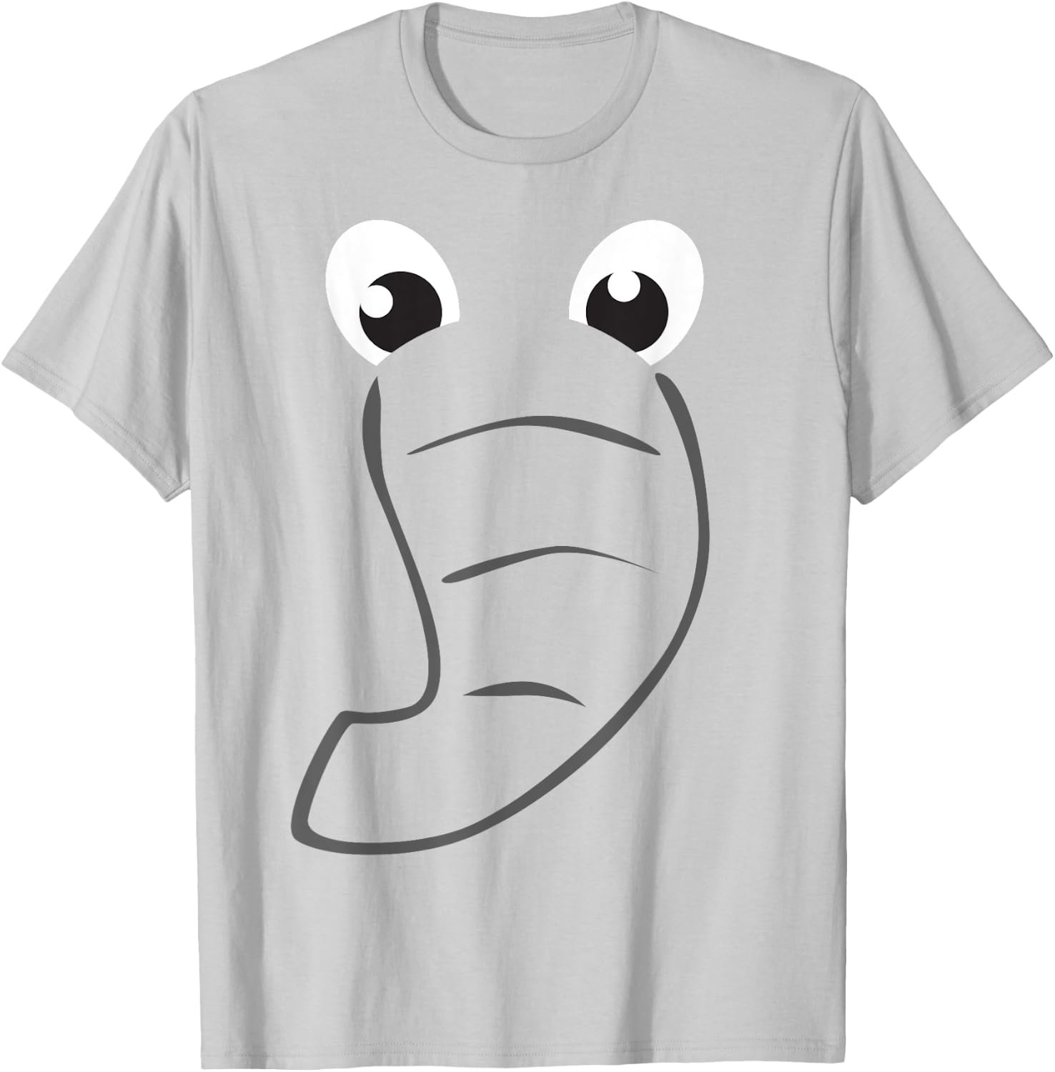 Elephant Face Cute Kids Halloween Costume Animal Gift T-Shirt - T-Shirt | Ash