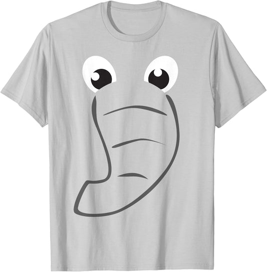 Elephant Face Cute Kids Halloween Costume Animal Gift T-Shirt - T-Shirt | Ash