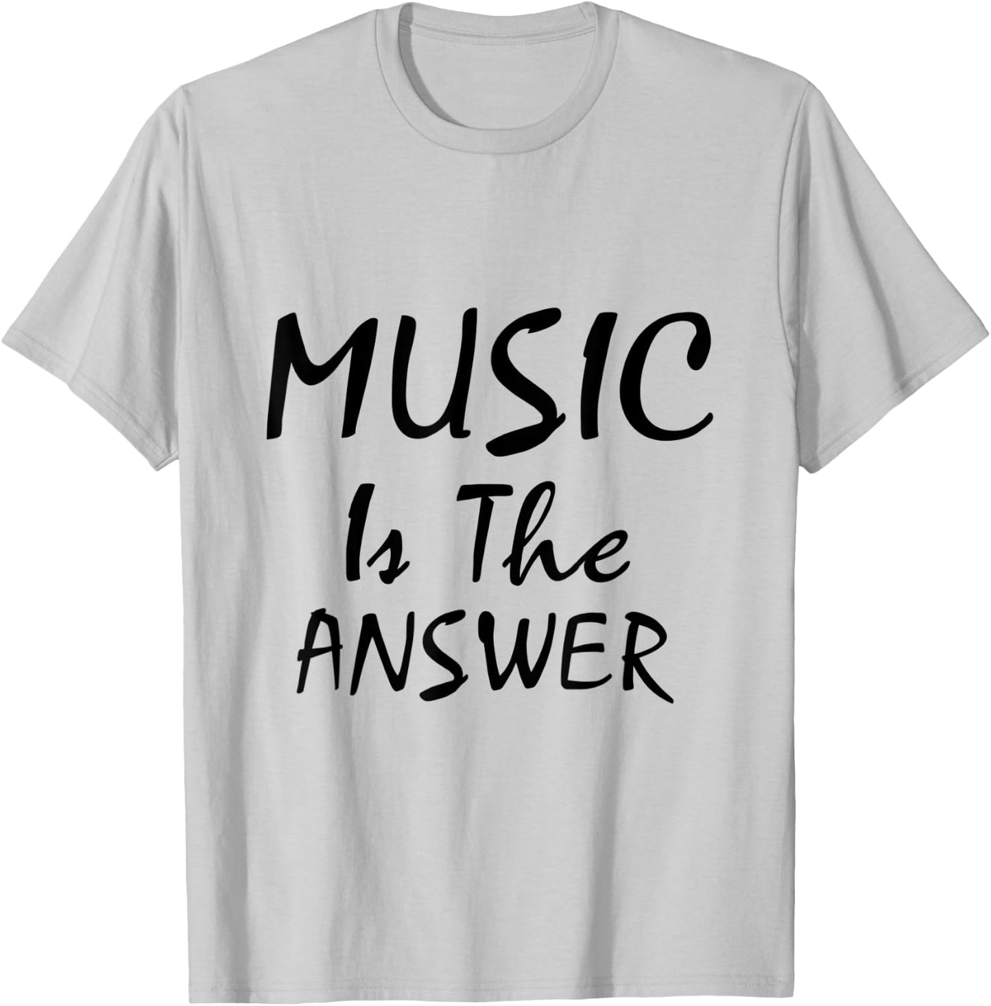 Vintage Music - Music Is The Answer T-Shirt - T-Shirt | Ash