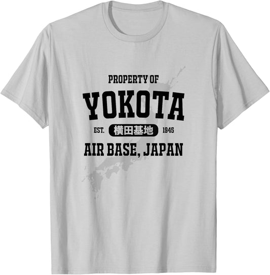 Military : Property of Yokota Air Base (Black) T-Shirt - T-Shirt | Ash