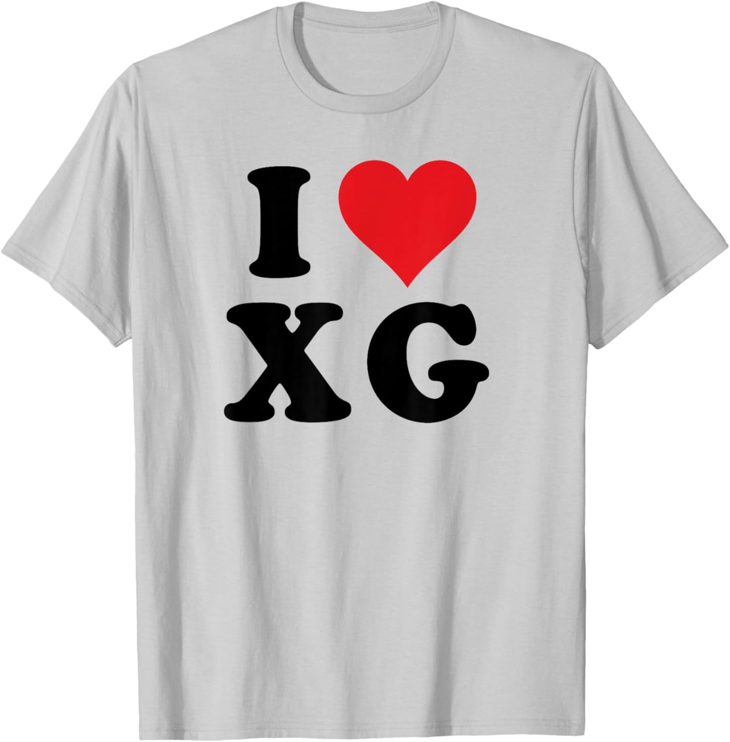 I Heart XG Initials I Love X.G. First And Last Name X G T-Shirt - T-Shirt | Ash