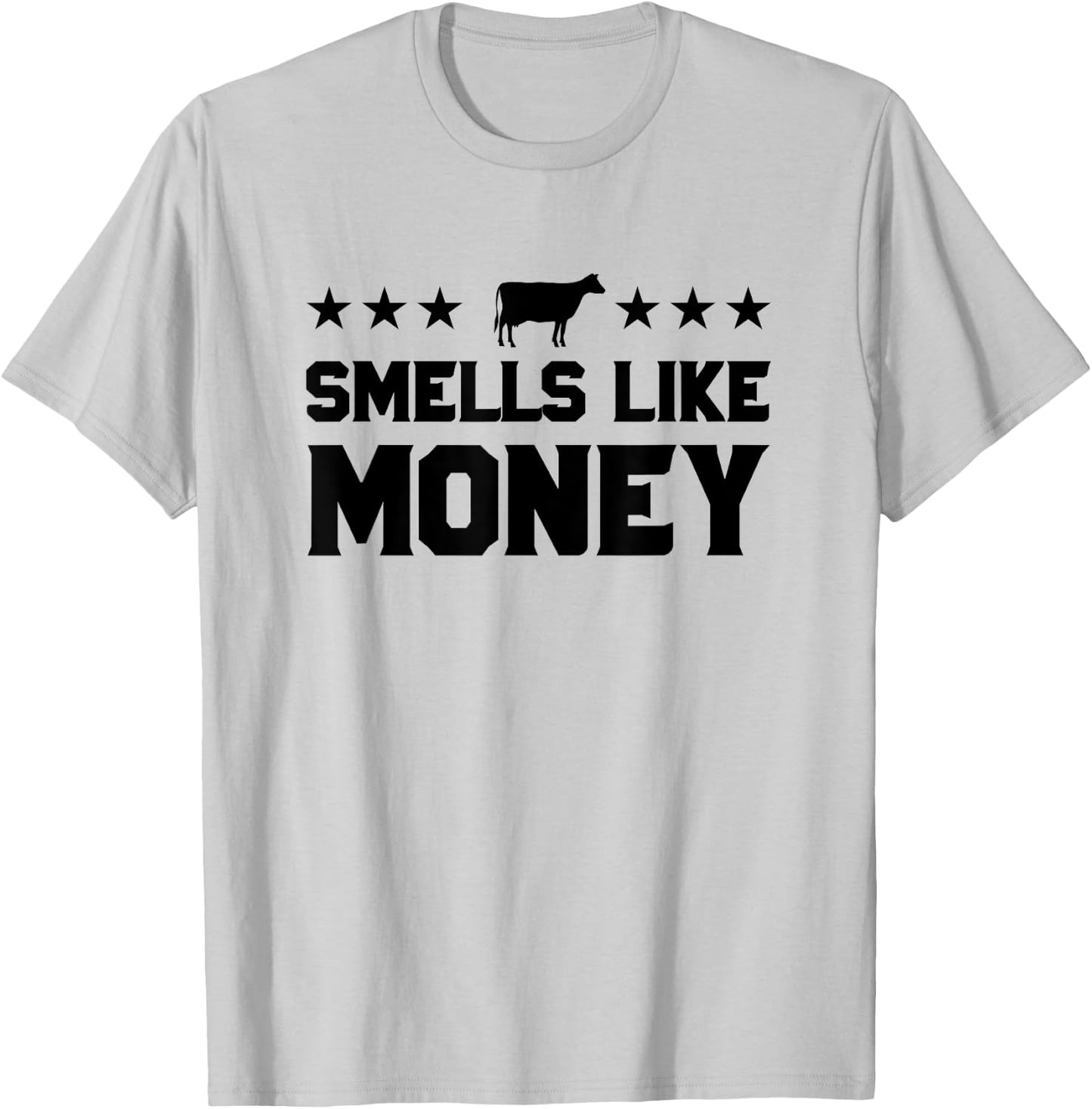 Smells Like Money Retro 90s Dairy Farm Gift Shirt T-Shirt - T-Shirt | Ash