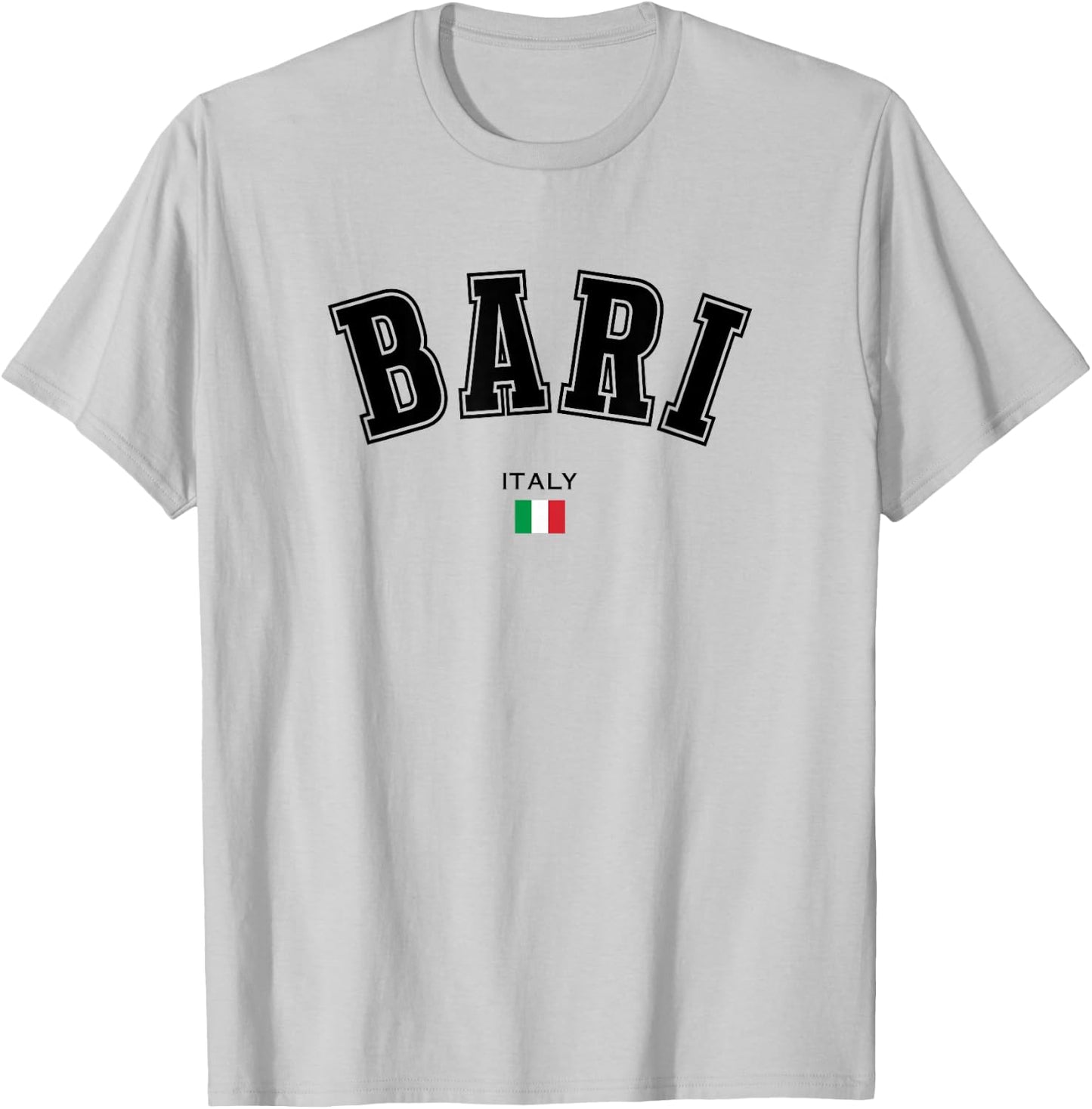 Bari Italian Flag Souvenir Italy Travel City Trip T-Shirt - T-Shirt | Ash