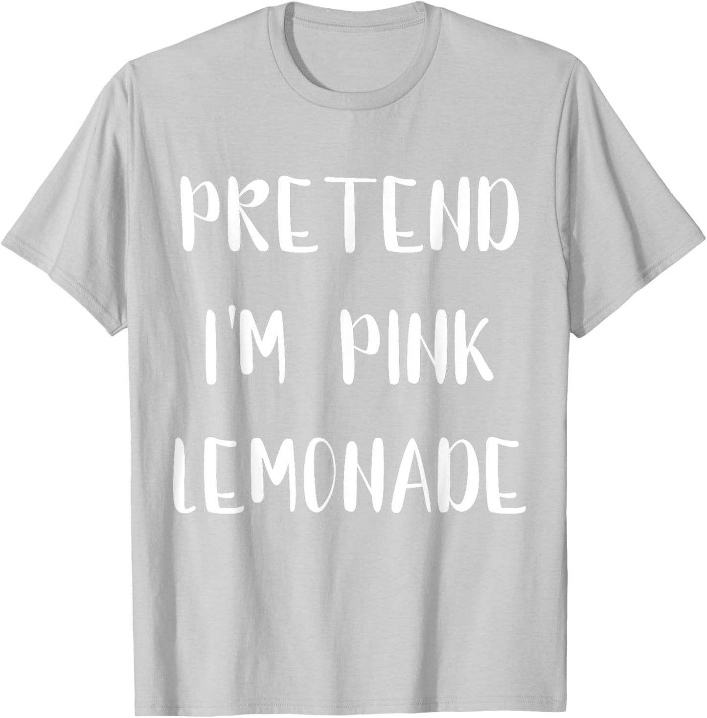 Pretend I'm A Pink Lemonade Lazy Easy Outfit Halloween T-Shirt - T-Shirt | Ash