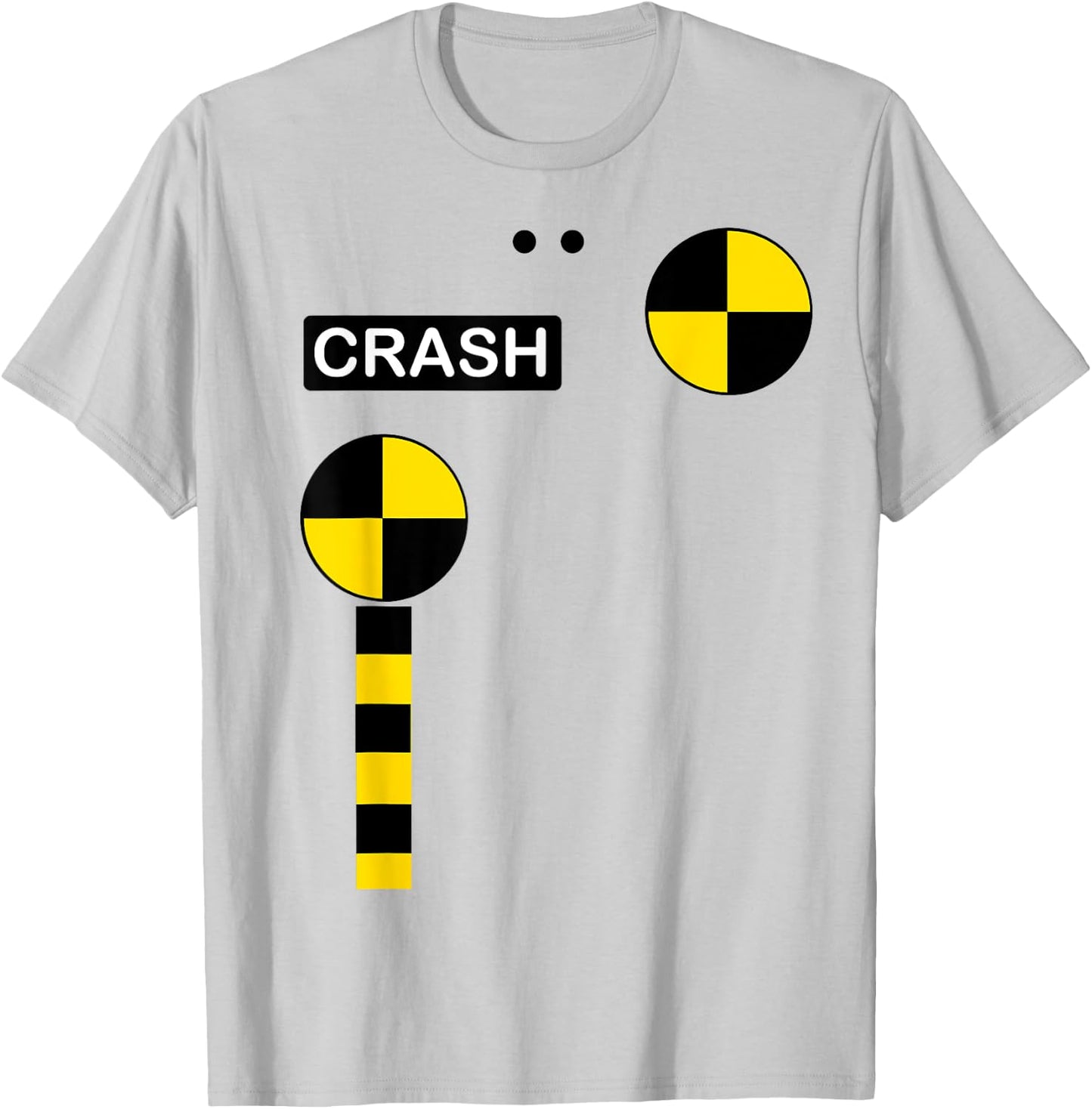 Crash Test Dummy Easy Last Minute Halloween Costume T-Shirt - T-Shirt | Ash