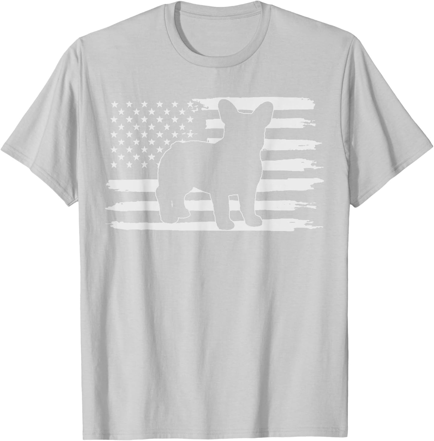 Frenchie Shirt French Bulldog 4th of July Kids Men T-Shirt - T-Shirt | Ash