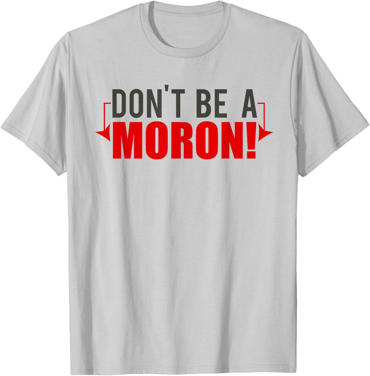 Designs by Dan Men's Funny Grey Modern Letter Print , Small, Short Sleeve, , Classic Fit, Cotton 50% Polyester 50% T-Shirt - T-Shirt | Ash