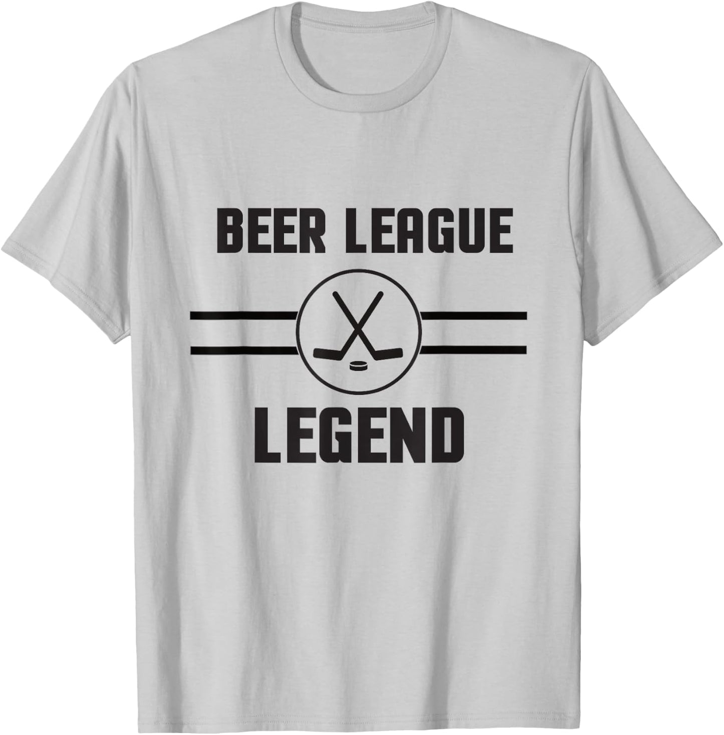 Beer League Legend Hockey T-Shirt - T-Shirt | Ash