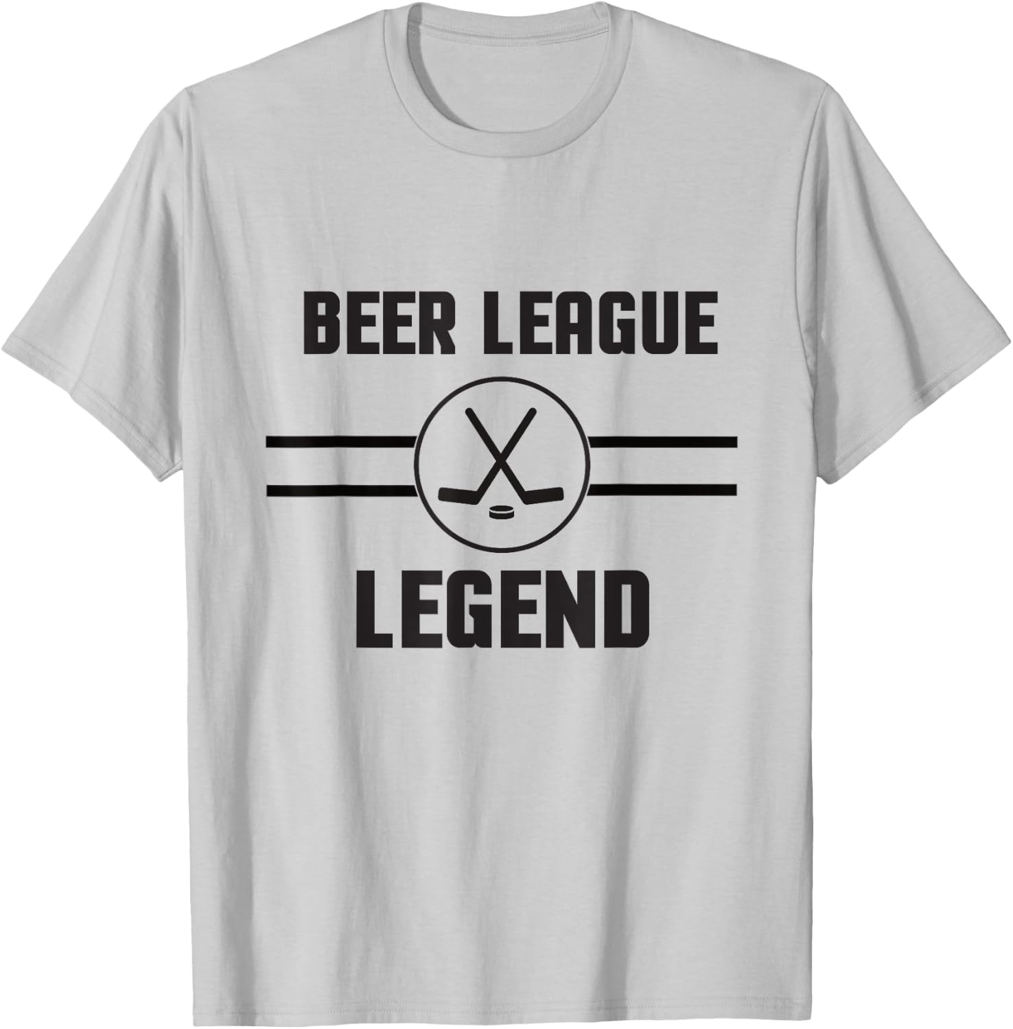 Beer League Legend Hockey T-Shirt - T-Shirt | Ash
