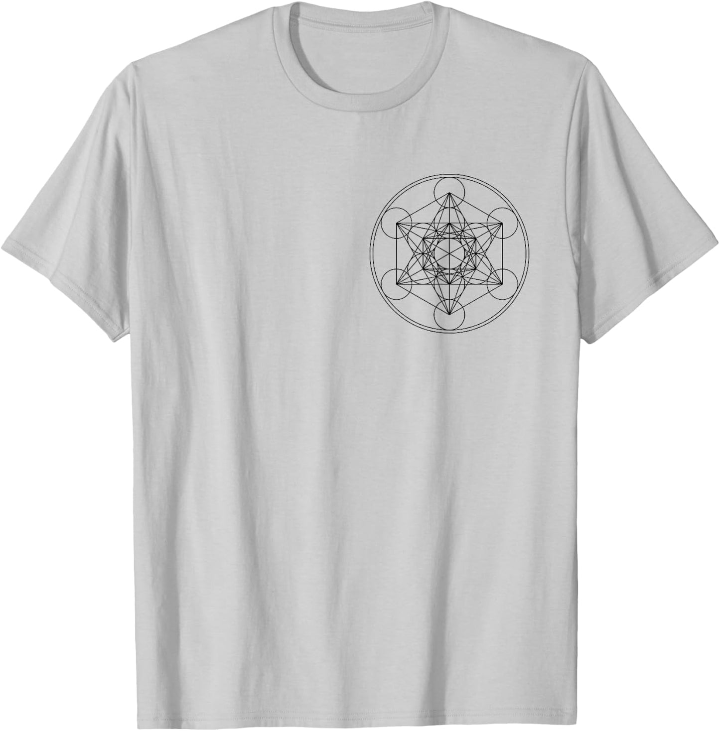 Metatronscube, Sacred Geometry, Platonic Solids, Yoga T-Shirt - T-Shirt | Ash